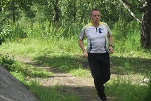 Iain running in Norway