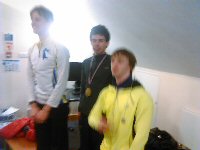 Blurry photograph of the Mens Open winners