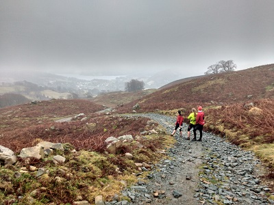 Helen 'Hill' Ockenden and co. break through the cloud for a spectacular view of Ambleside