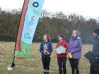The prize giving for the Womens A course was presented in front of a fantastic background