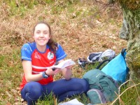 Fiona excited for some delicious orienteering
